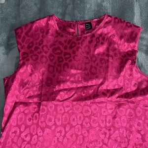 SHEIN Pink Leopard Print Blouse